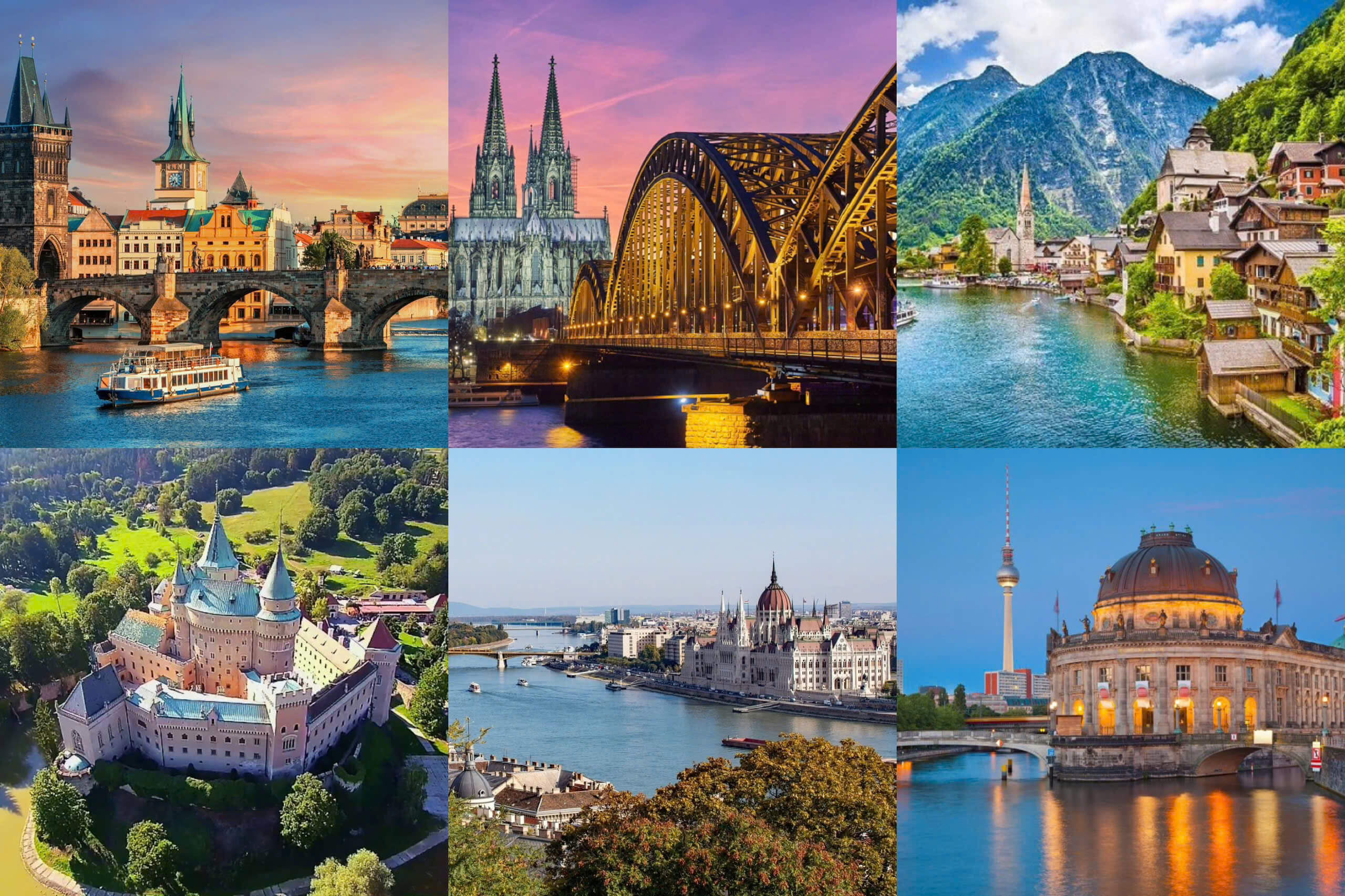 poster tour ĐỨC - SÉC - ÁO - SLOVAKIA - HUNGARY - ĐỨC