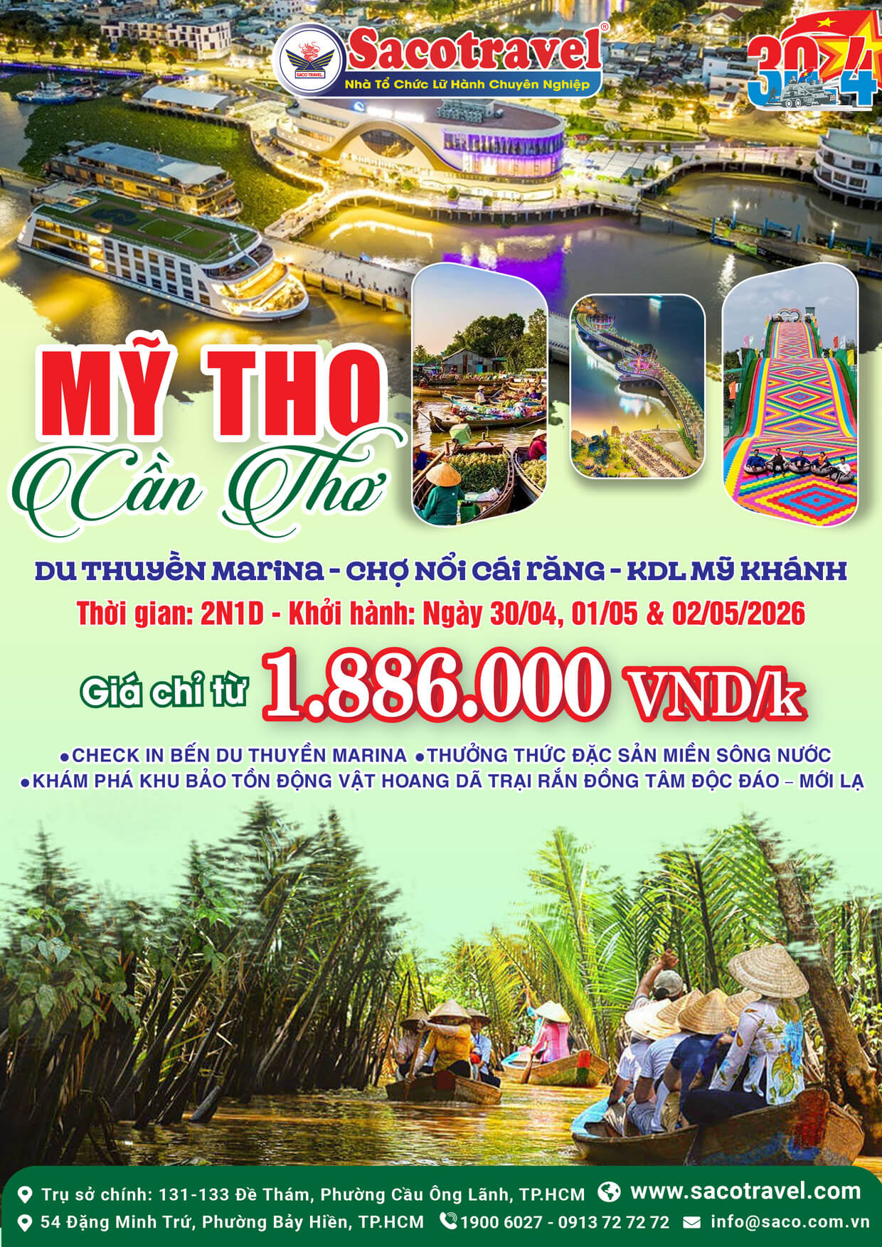 tour mỹ tho cần thơ