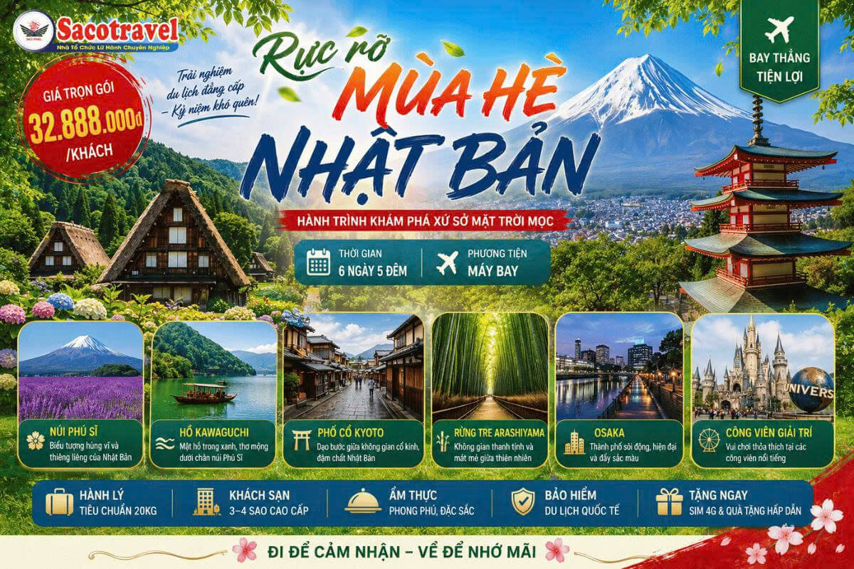 Tour mùa hoa Nhat Ban